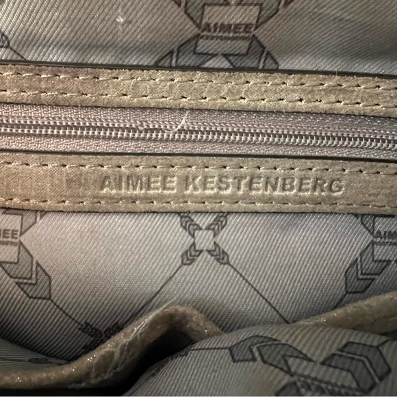 Aimee Kestenberg Gold Metallic Bali 2 Slouchy Foldover Crossbody Bag - Picture 7 of 12